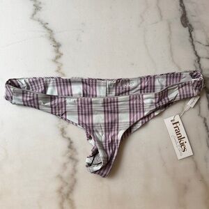 Frankie’s Bikinis Stevie Bottom Burgundy Slate Blue Gray